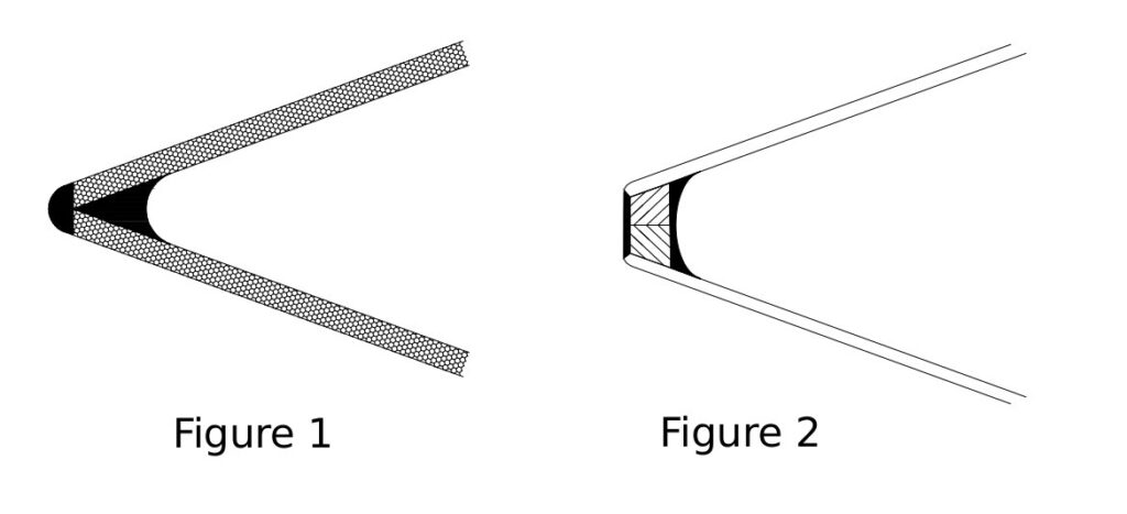 Détail de la modification de l'étrave